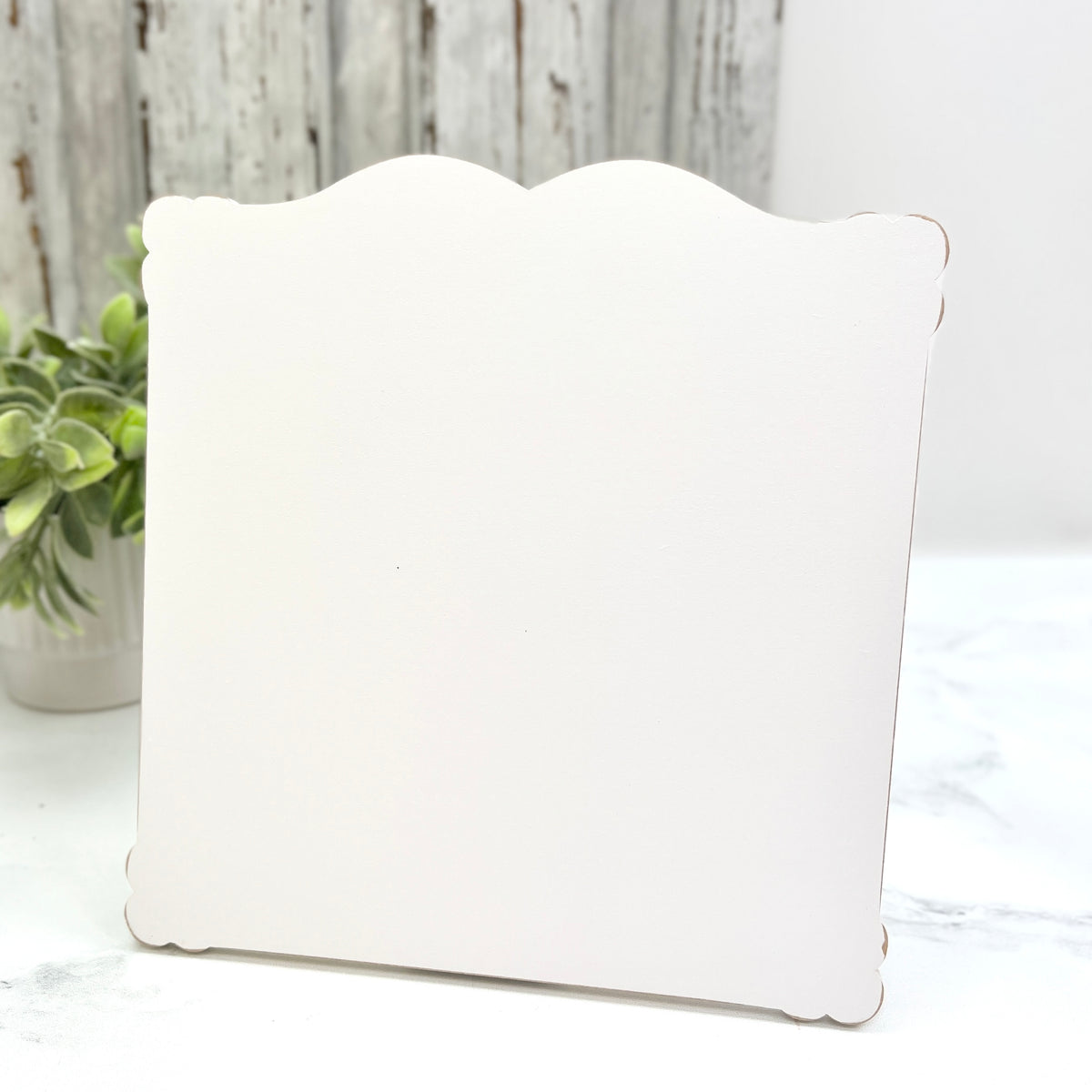Petal Edge Square Cross Stitch Display-Small (Available in Cream, Red, and White)