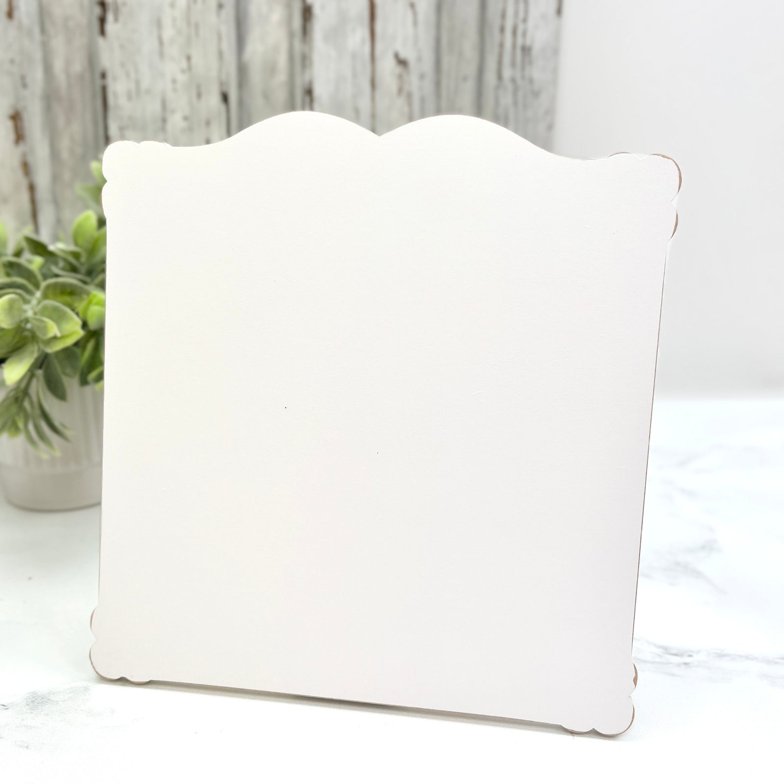 Petal Edge Square Cross Stitch Display-Small (Available in Cream, Red, and White)