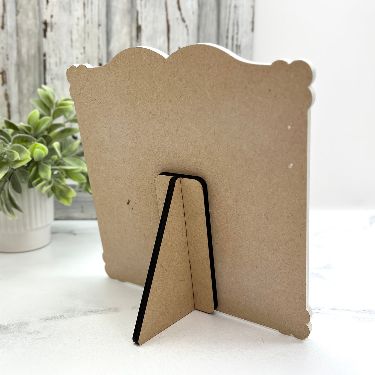 Petal Edge Square Cross Stitch Display-Small (Available in Cream, Red, and White)
