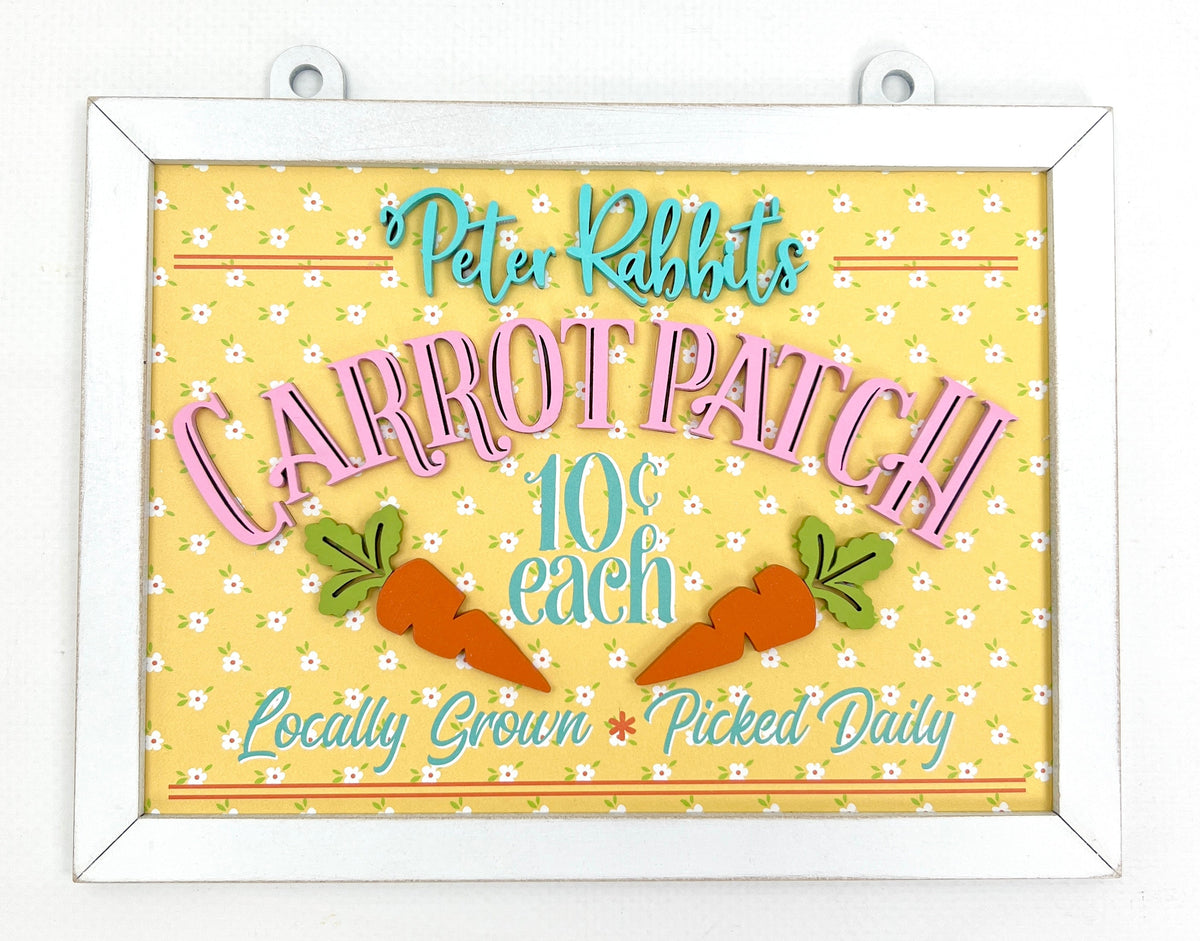 Peter Rabbit’s Carrot Patch Wood Decor Sign seasonal wood decor
