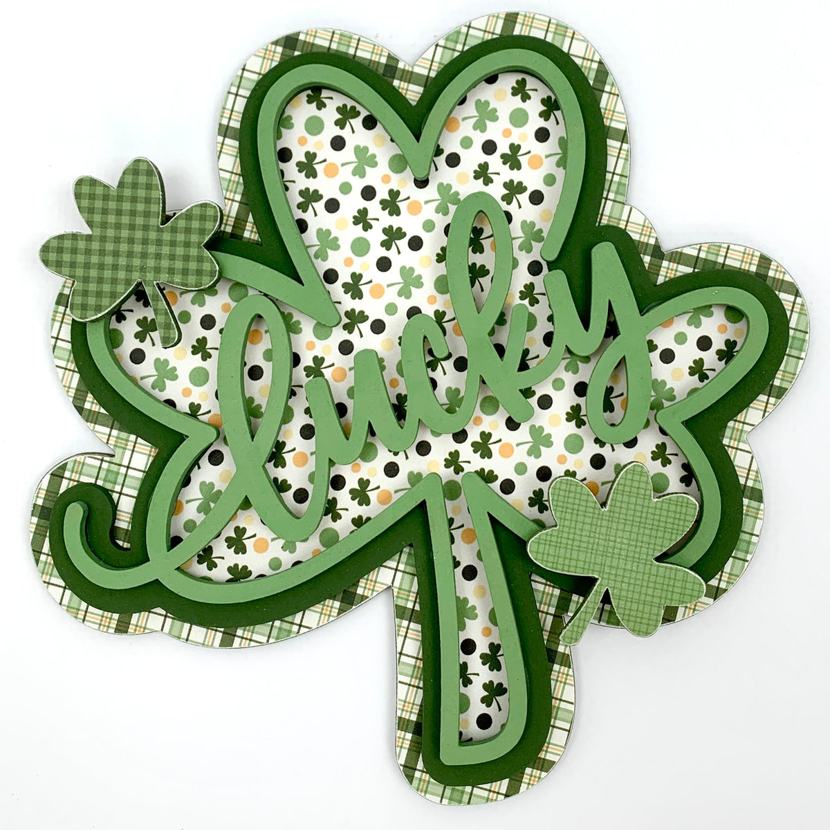 Porch Welcome Sign Insert-Shamrock (board sold separately) seasonal wood decor