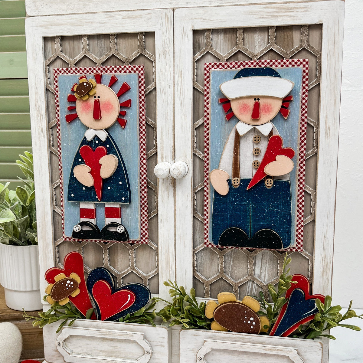 Raggedy Ann &amp; Andy Cabinet Door Fronts (Cabinet and Charms Sold Separately) Seasonal &amp; Holiday Decorations