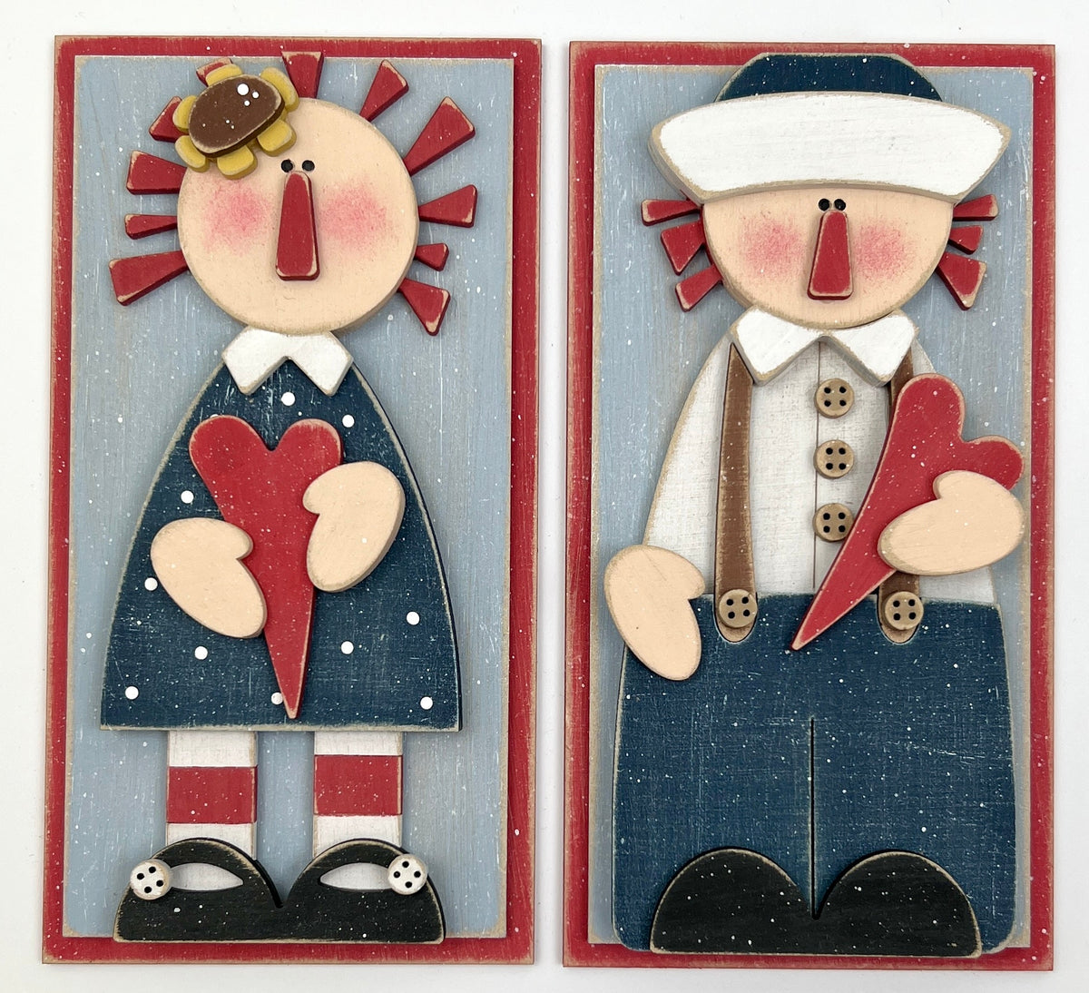 Raggedy Ann and Andy wood DIY craft project