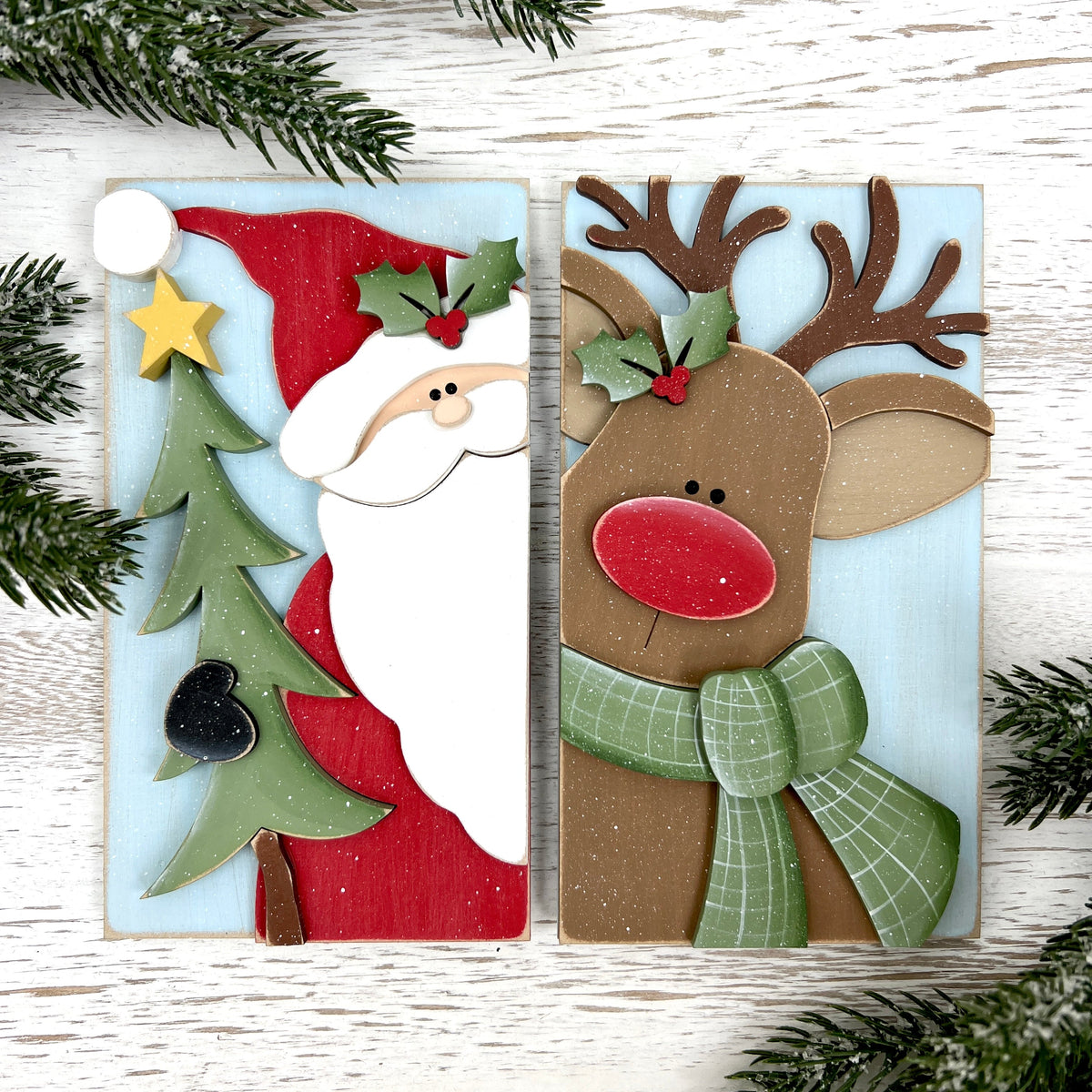 Santa and Reindeer Country Cabinet Door Fronts (CABINET AND CHARMS SOLD SEPARATELY)