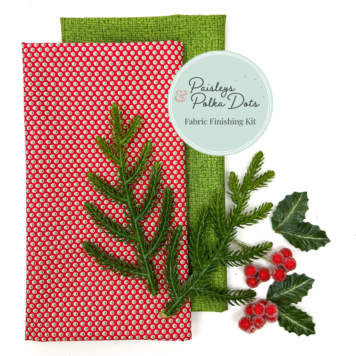 Santa and Reindeer Fabric Finishing Kit