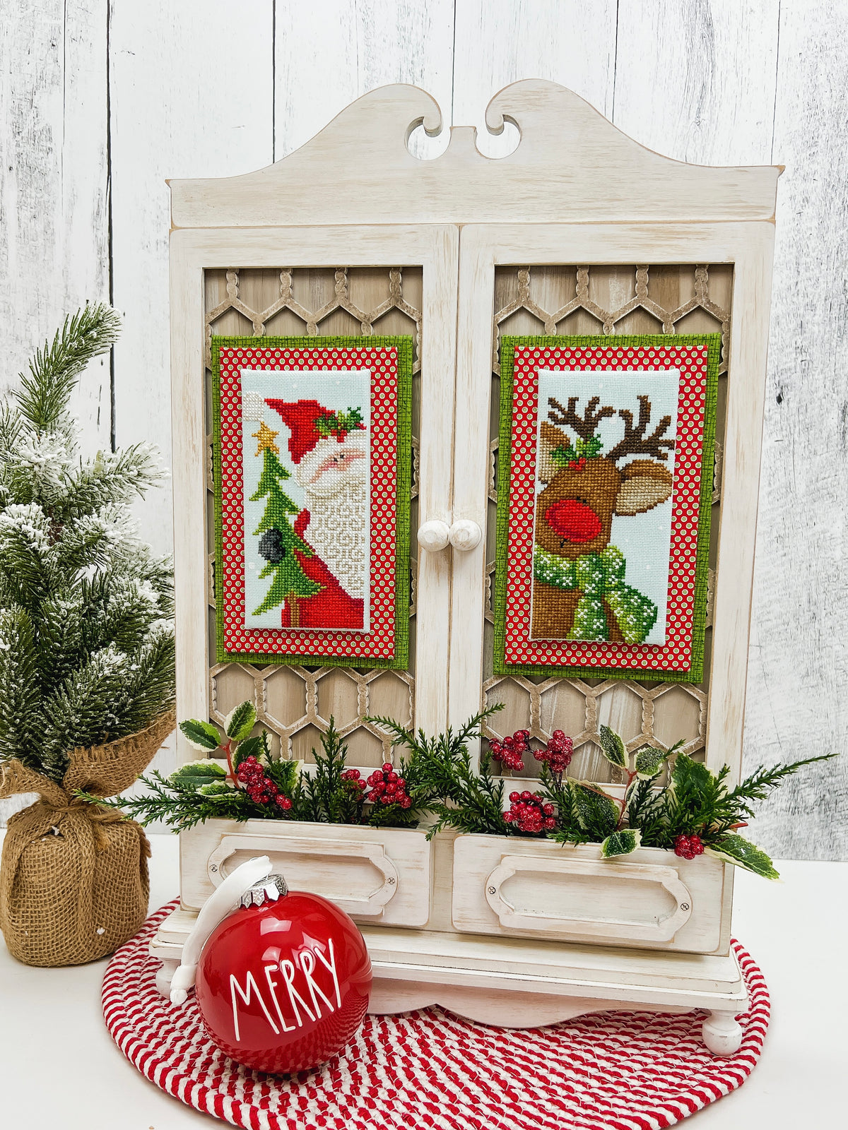 Santa and Reindeer Cross Stitch Pattern by Dirty Annie&#39;s