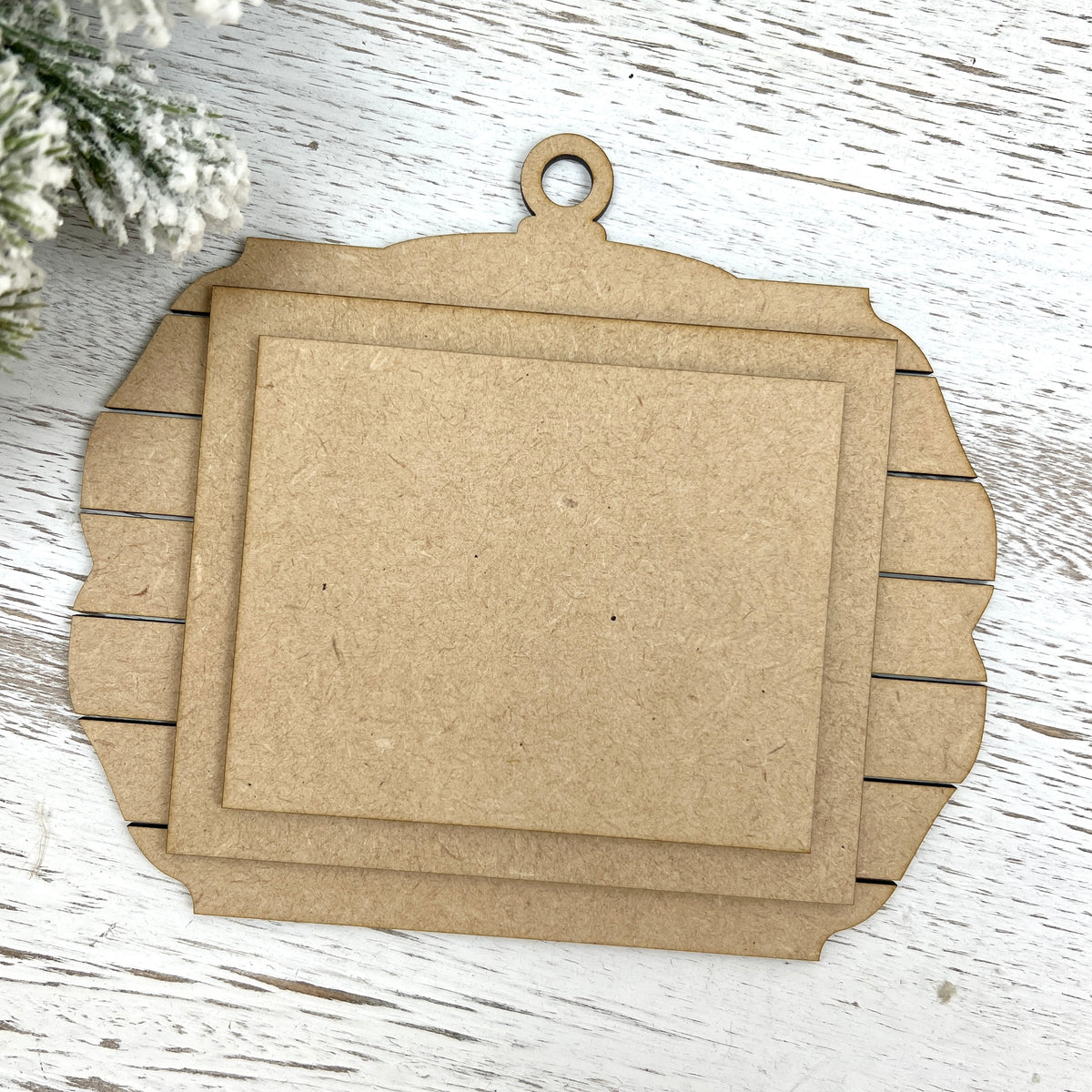 Unpainted Shiplap Cross Stitch Ornament Display Bundle – Set of 4