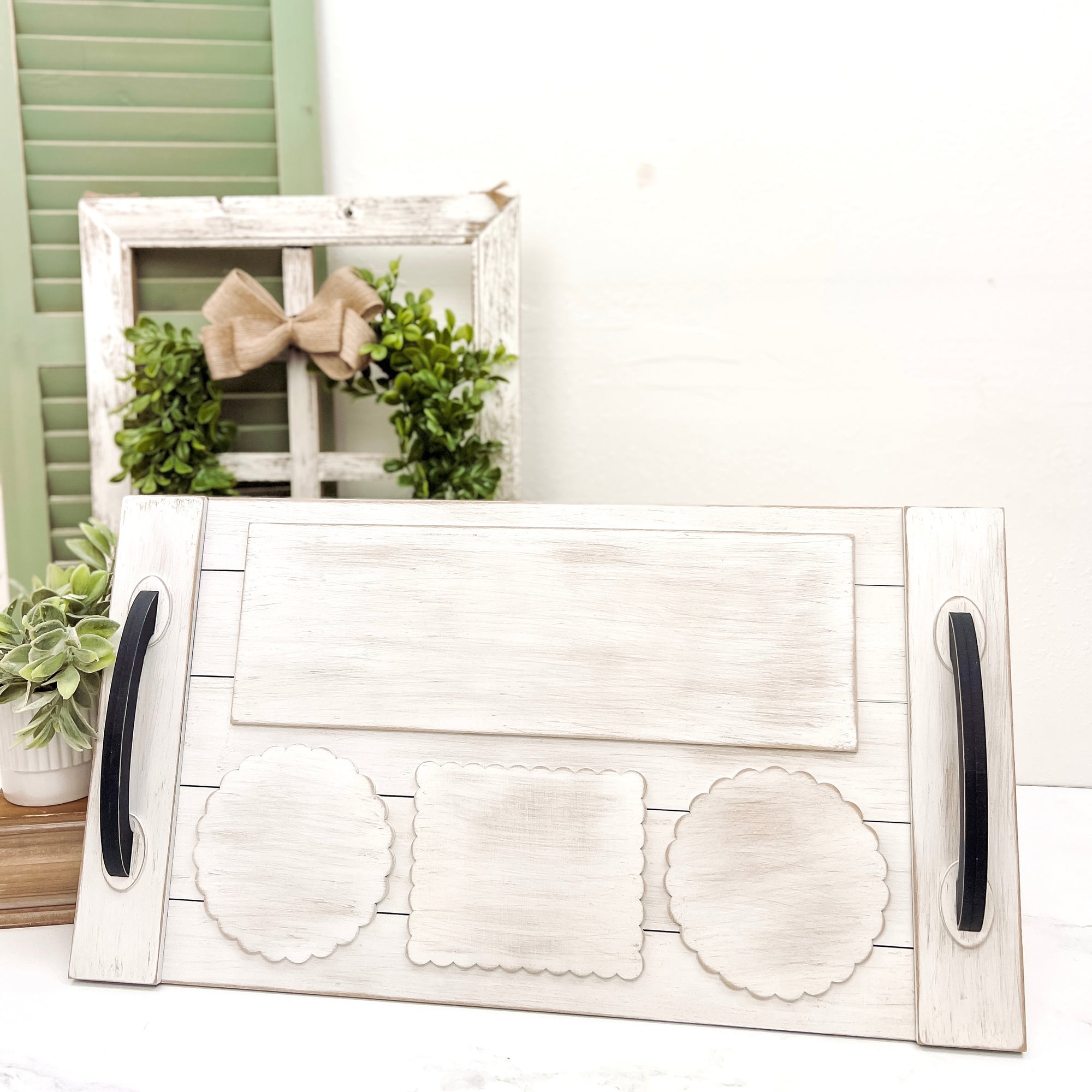 The Farmhouse Finsher Shiplap Platter-Unfinished Wood