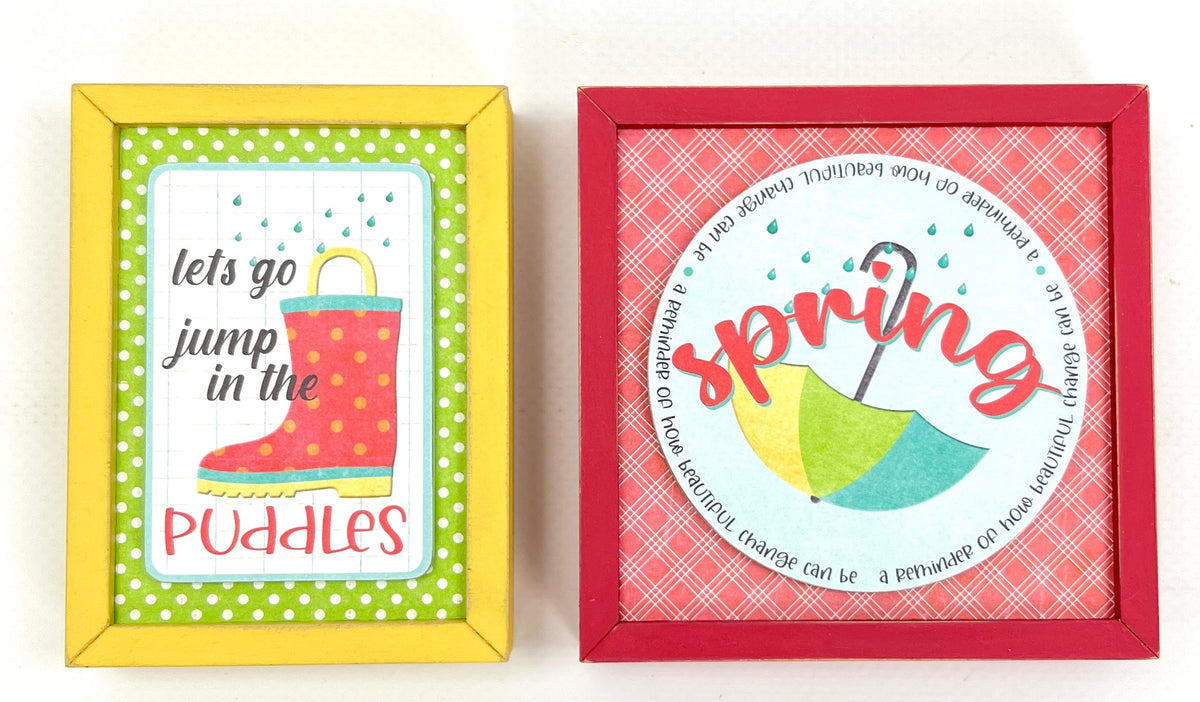 Rainy Day Blocks Wood Decor seasonal wood decor