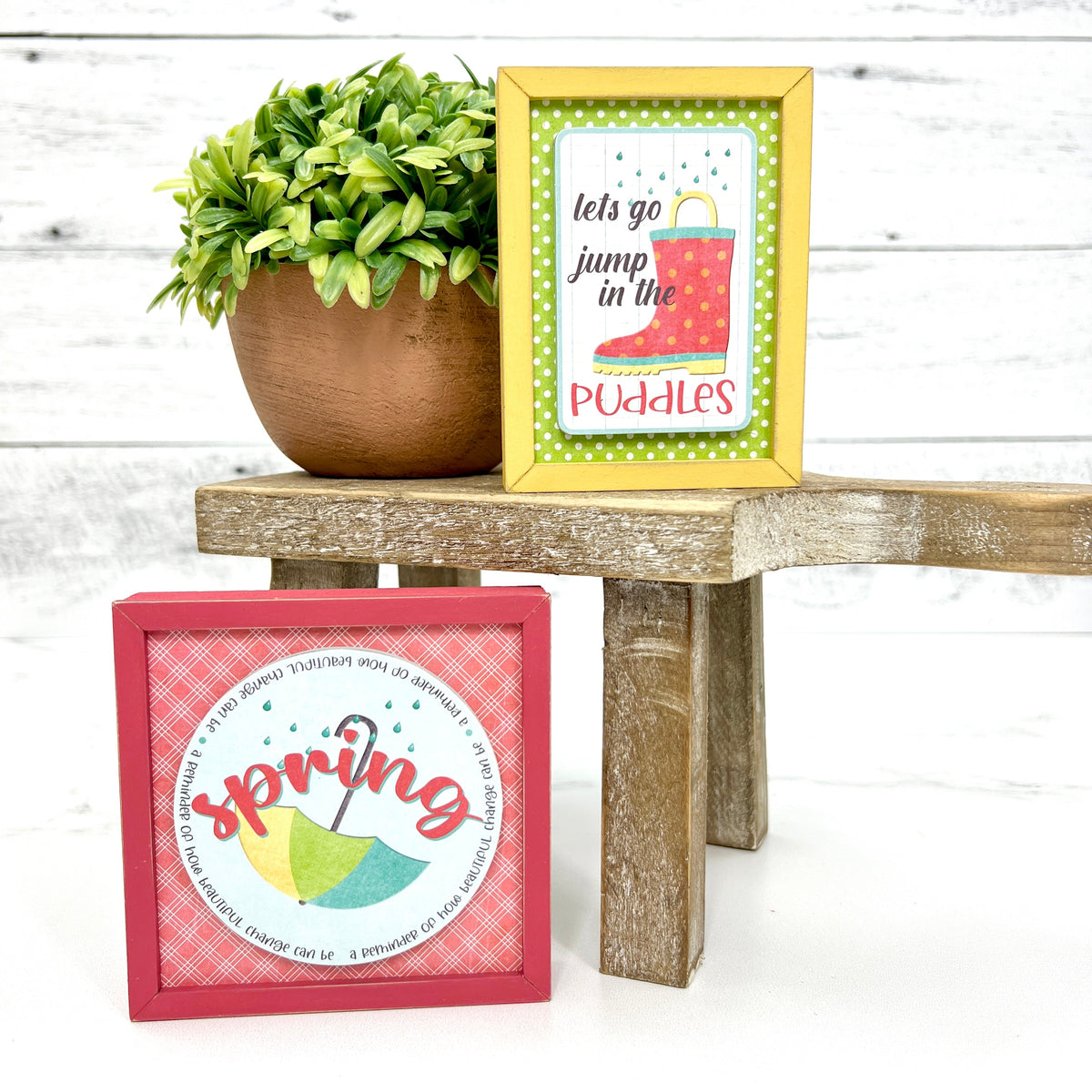 Rainy Day Blocks Wood Decor seasonal wood decor