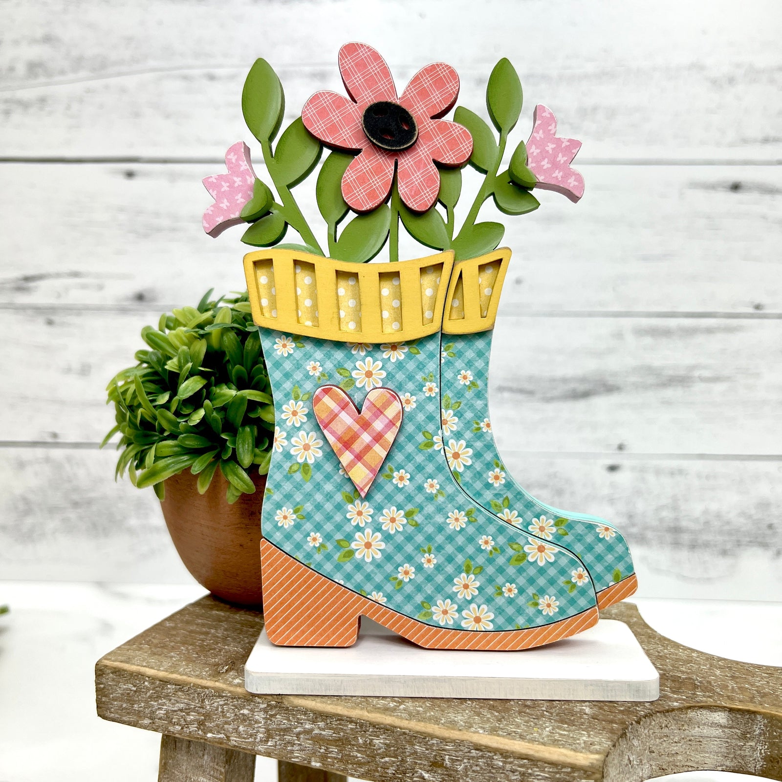 Spring Days Rain Boots Wood Decor seasonal wood decor