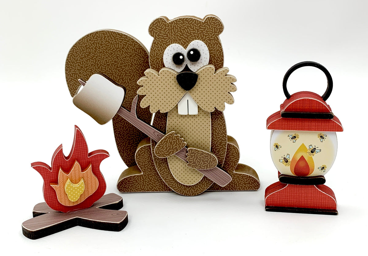 Squirrel DIY wood decor craft kit