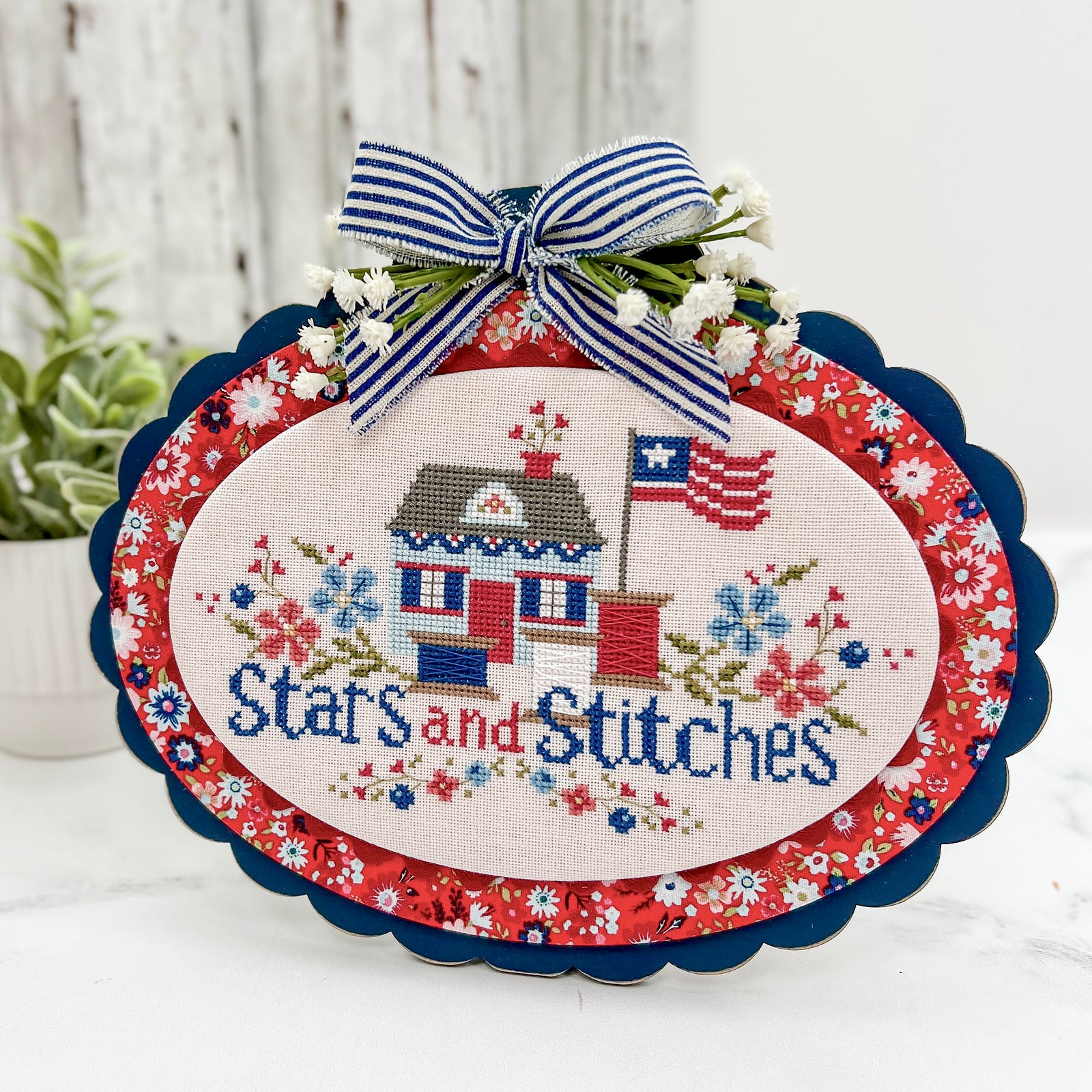 Stars & Stitches Cross Stitch Kit-Pre Painted with Supplies