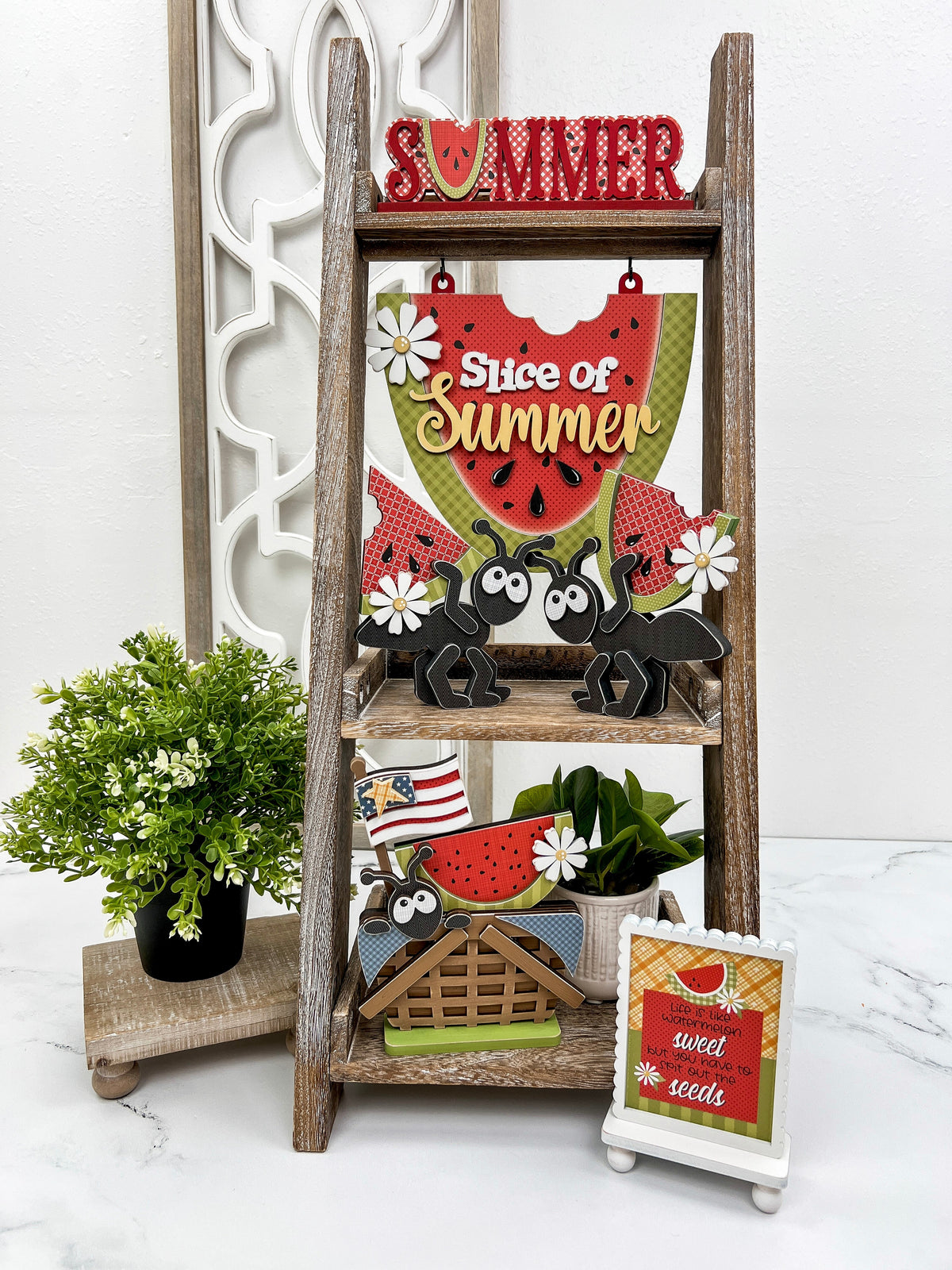 Watermelon Summer Word Wood Decor seasonal wood decor