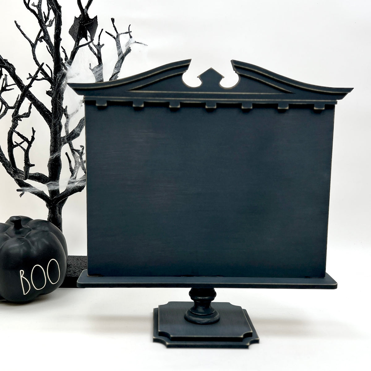 Elegant pedestal frame for seasonal or heirloom cross stitch finishes, unpainted