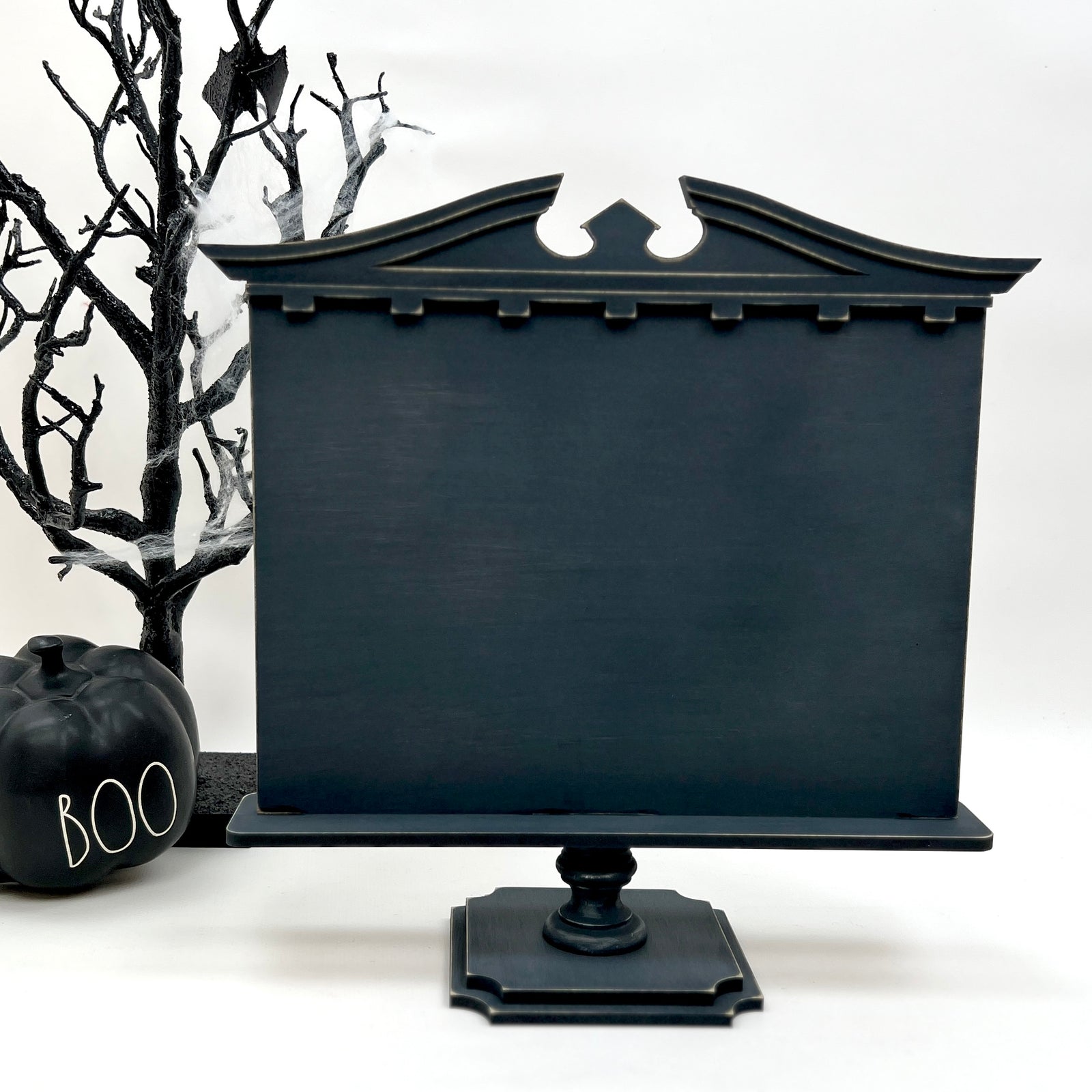 Elegant pedestal frame for seasonal or heirloom cross stitch finishes, unpainted