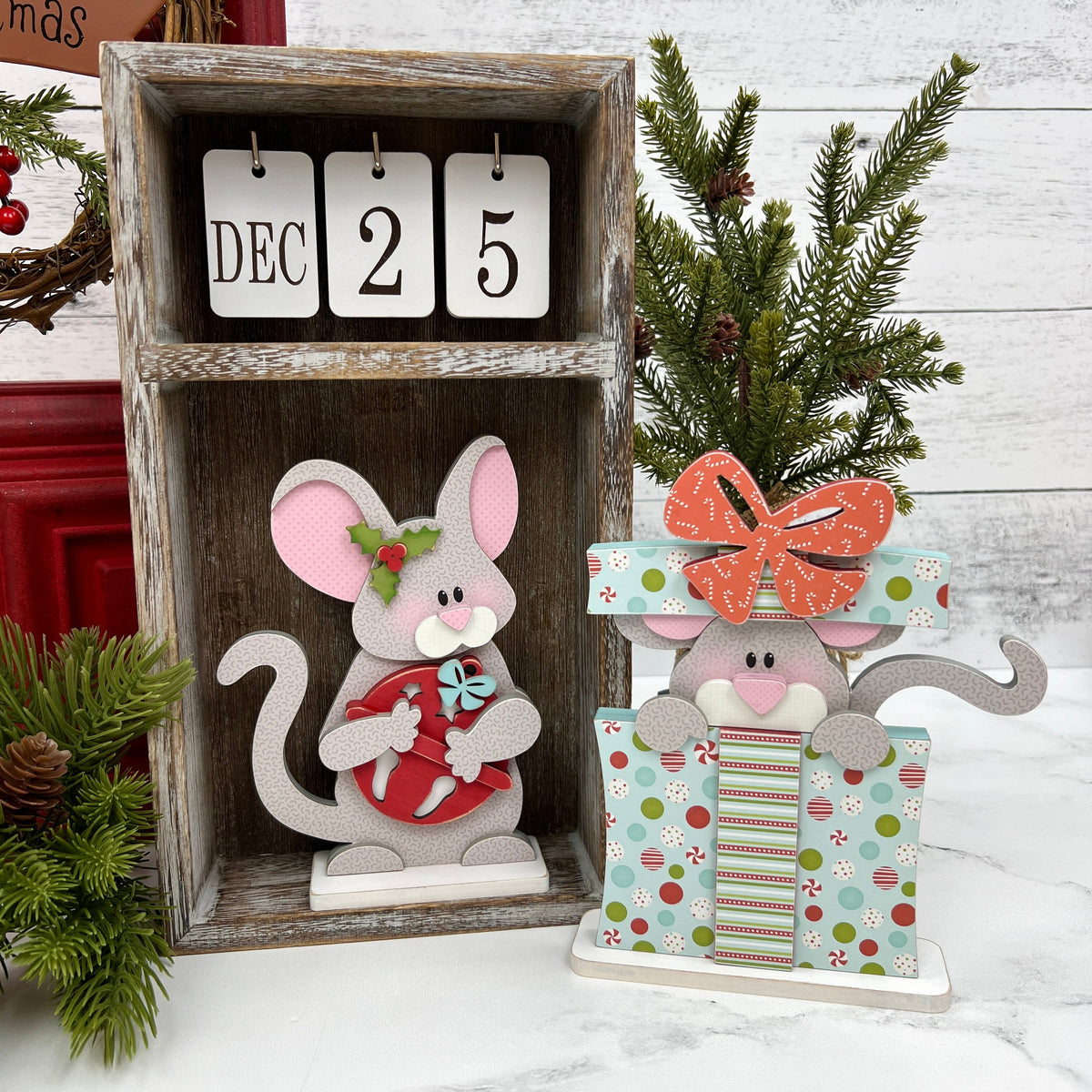 Seasonal Calendar Cubby- Decorative inserts and backings sold separately seasonal wood decor