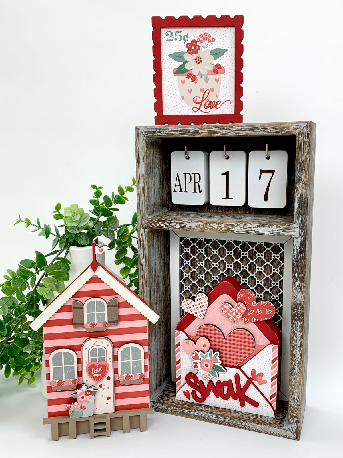 Seasonal Calendar Cubby- Decorative inserts and backings sold separately seasonal wood decor