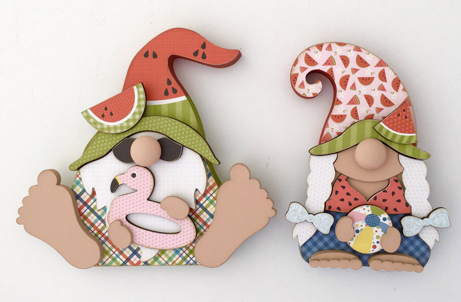 Watermelon Summer Gnomes Wood Decor DIY Kit - Paisleys and Polka Dots