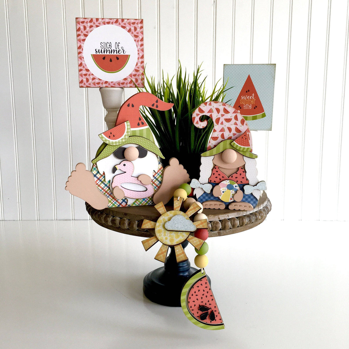 Watermelon Summer Gnomes Wood Decor DIY Kit - Paisleys and Polka Dots