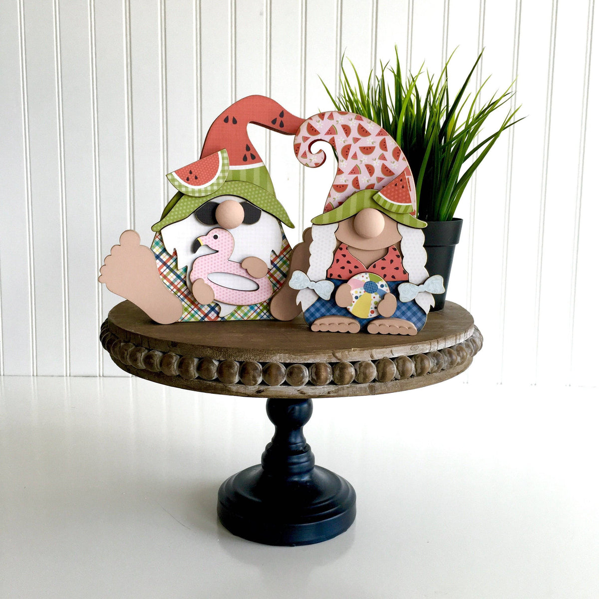 Watermelon Summer Gnomes Wood Decor DIY Kit - Paisleys and Polka Dots