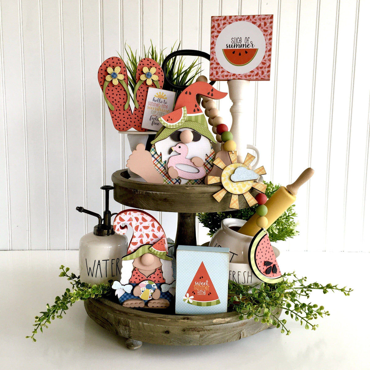 Watermelon Summer Gnomes Wood Decor DIY Kit - Paisleys and Polka Dots