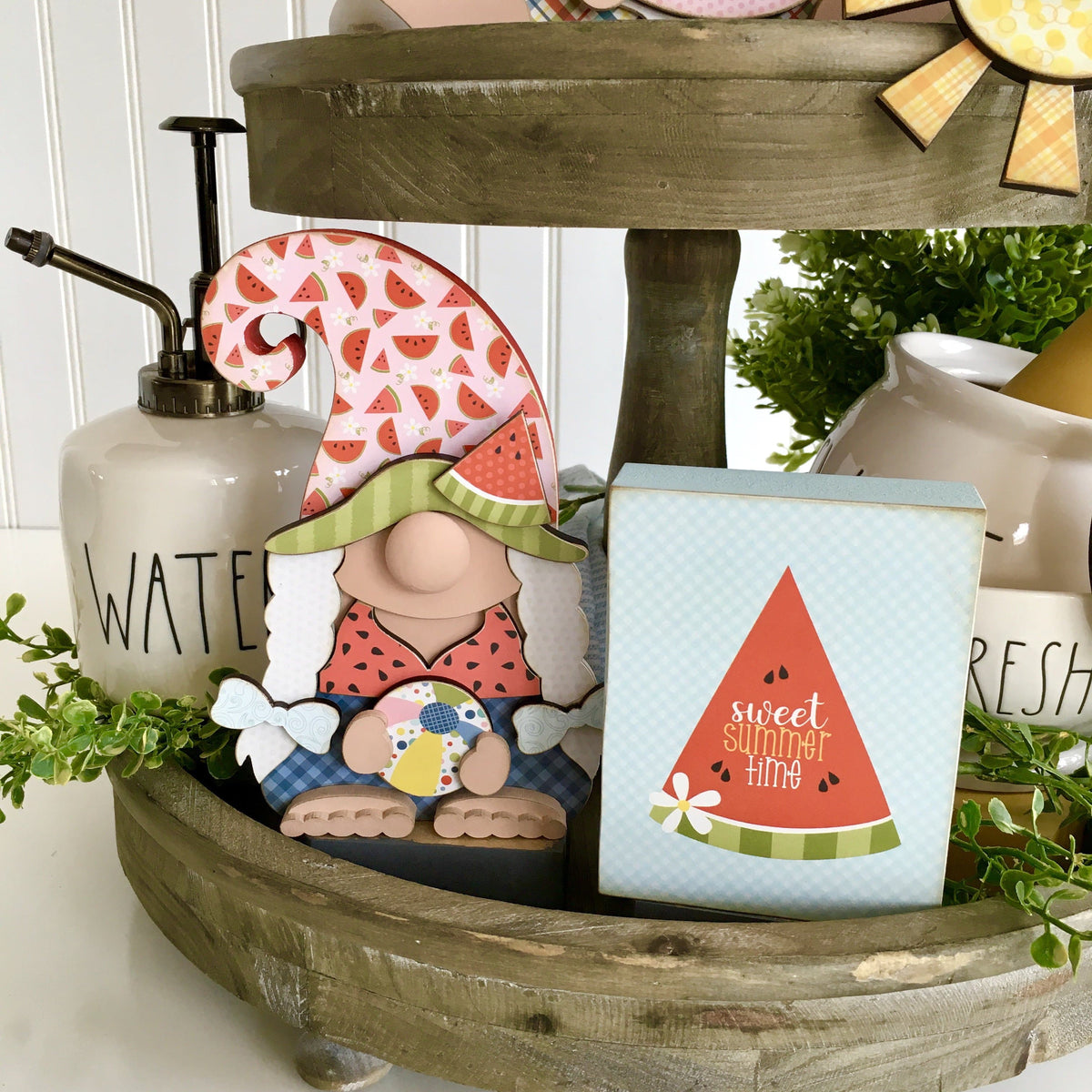 Watermelon Summer Gnomes Wood Decor DIY Kit - Paisleys and Polka Dots