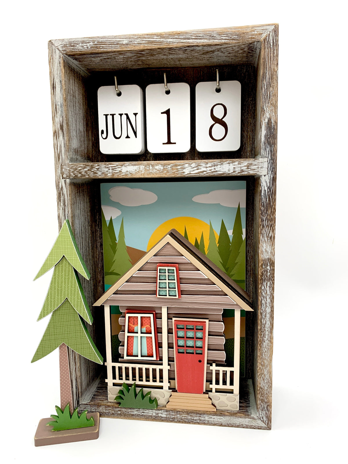 Seasonal Calendar Cubby- Decorative inserts and backings sold separately seasonal wood decor