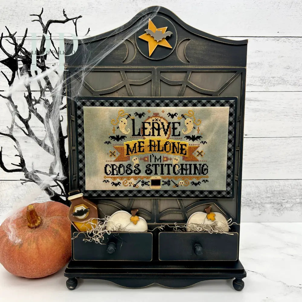 Apothecary Cabinet Cross Stitch Display-Unfinished Wood seasonal wood decor