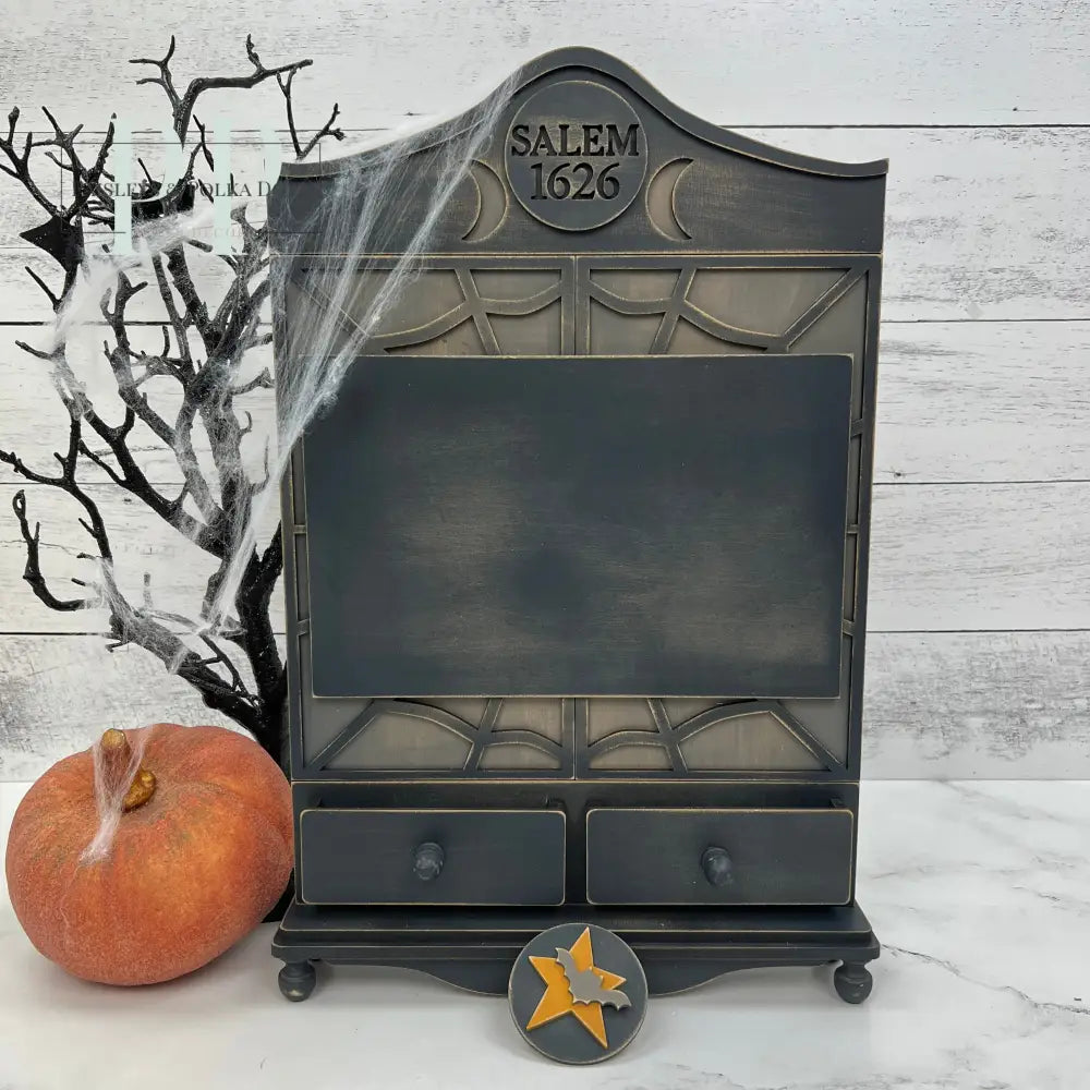 Apothecary Cabinet Cross Stitch Display-Unfinished Wood seasonal wood decor