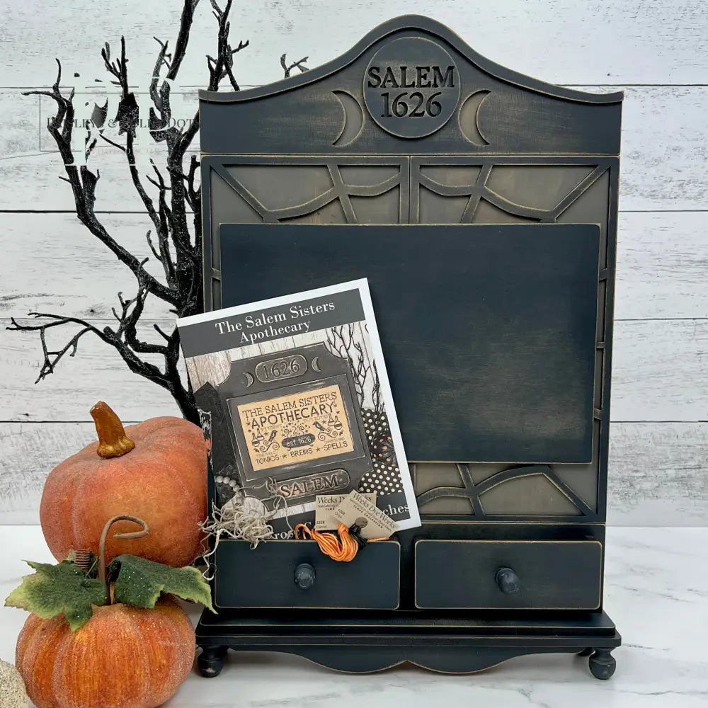 Apothecary Cabinet Cross Stitch Display-Unfinished Wood seasonal wood decor