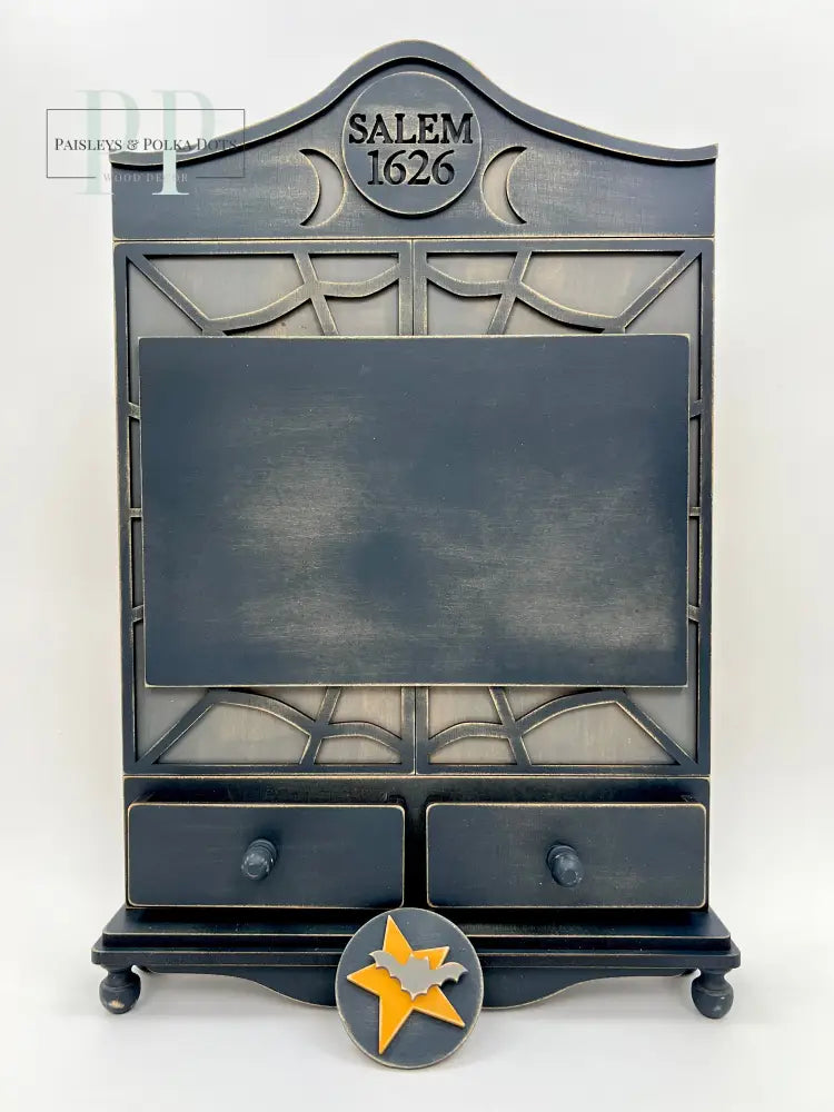 Apothecary Cabinet Cross Stitch Display-Unfinished Wood seasonal wood decor