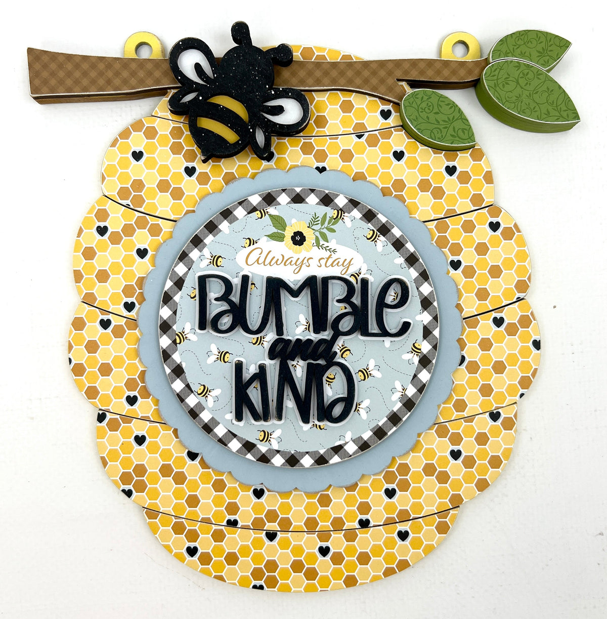 Bee Hive Ladder Sign seasonal wood decor