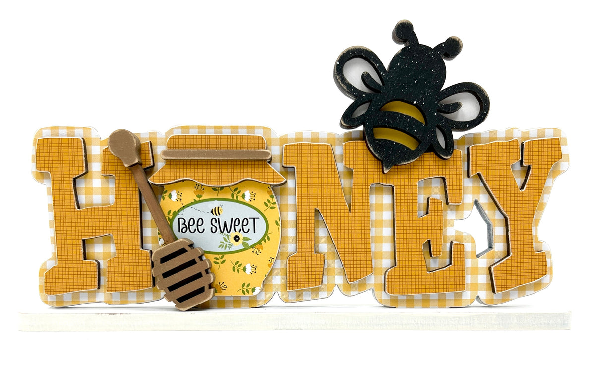 Sweet Honey Word Sign Wood Decor seasonal wood decor