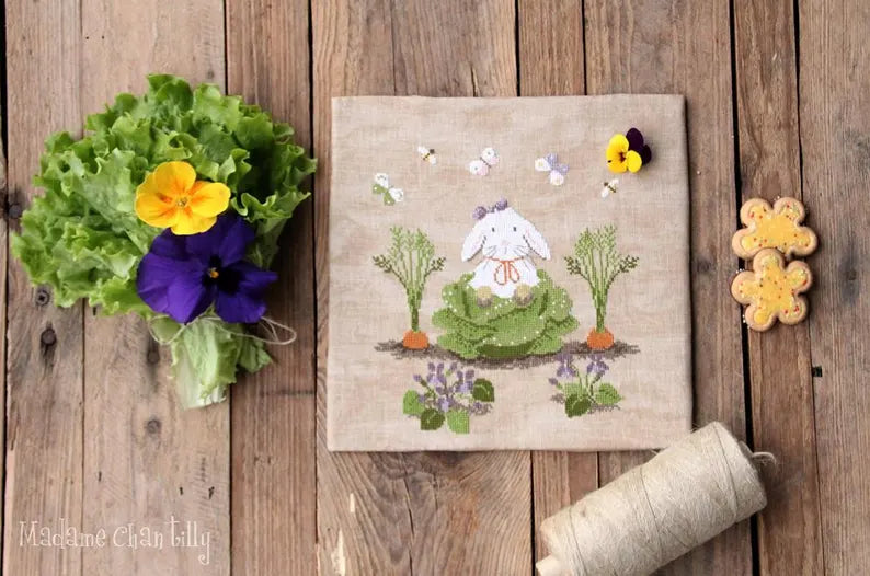 Rabbit in Lettuce by Madame Chantilly