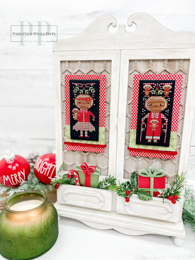 Country Cabinet Wood Display-Unfinished Wood seasonal wood decor