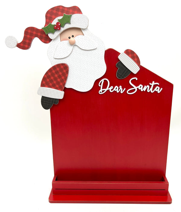 Letters To Santa Unfinished Wood Cross Stitch Display Backer-WOOD