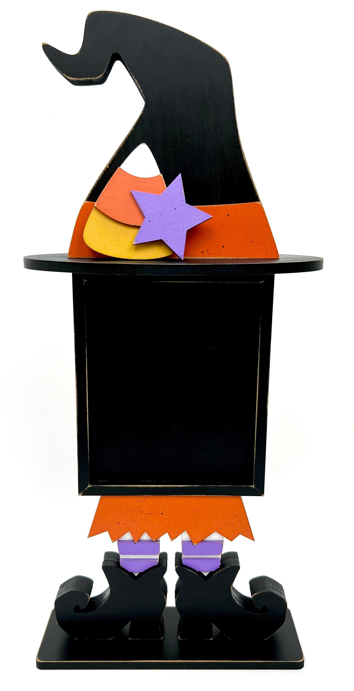 Unfinished Wood Witch Backer Display For Cross Stitch and Needlework-Rectangle seasonal wood decor