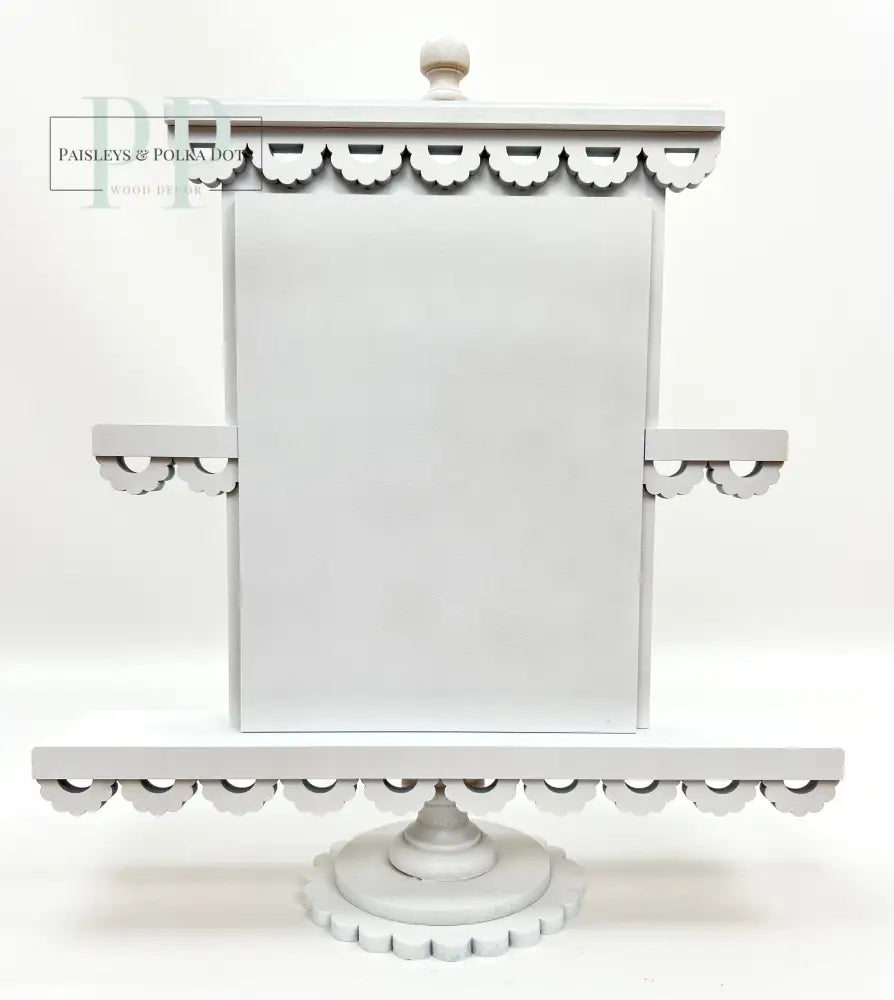 Faux tiered tray cross stitch display backer