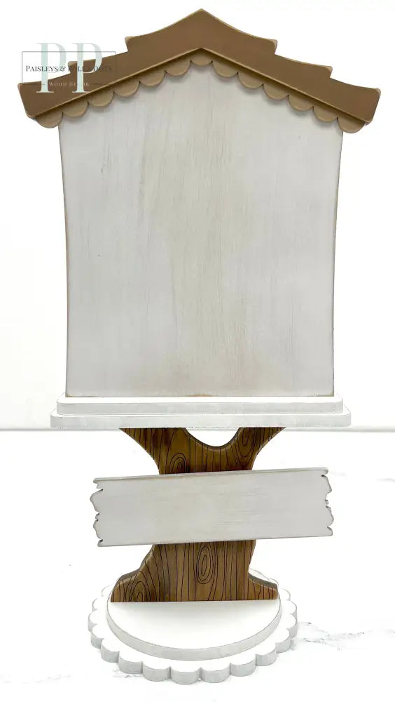 Feathered Friends Birdhouse Cross Stitch Display-Unfinished Wood Cross stitch display