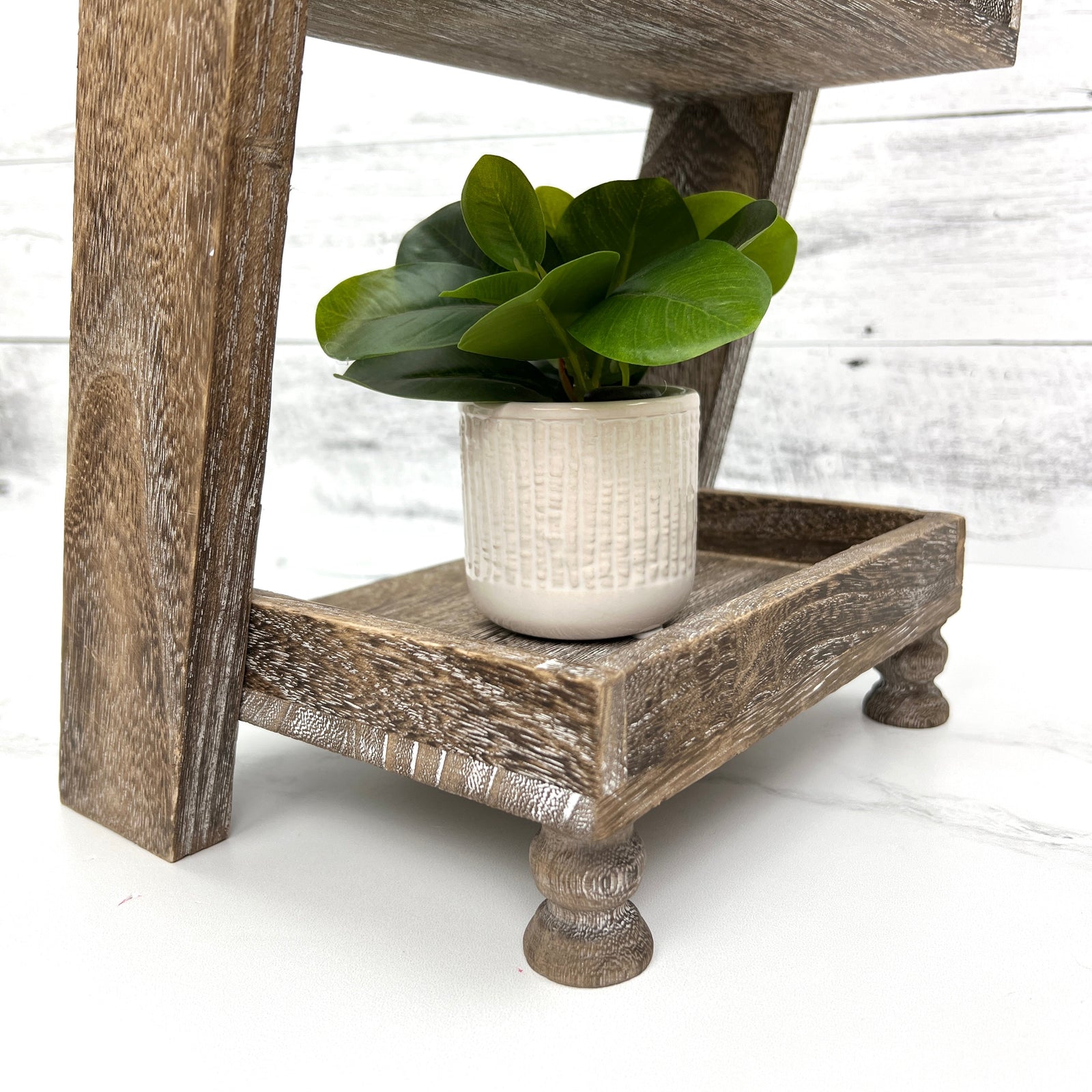 Small Wood Feet For Ladder Shelf seasonal wood decor