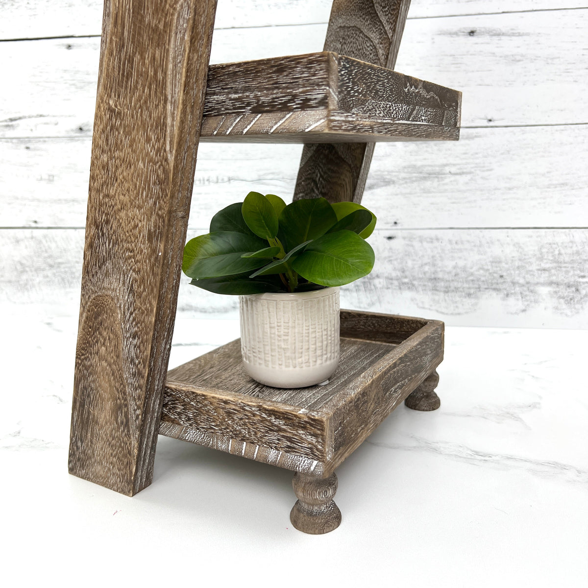 Small Wood Feet For Ladder Shelf seasonal wood decor