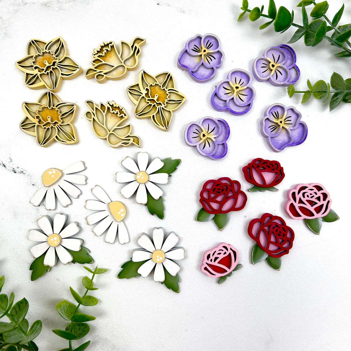 Flower Lane Garland Set 2: Unfinished Wood Seasonal &amp; Holiday Decorations