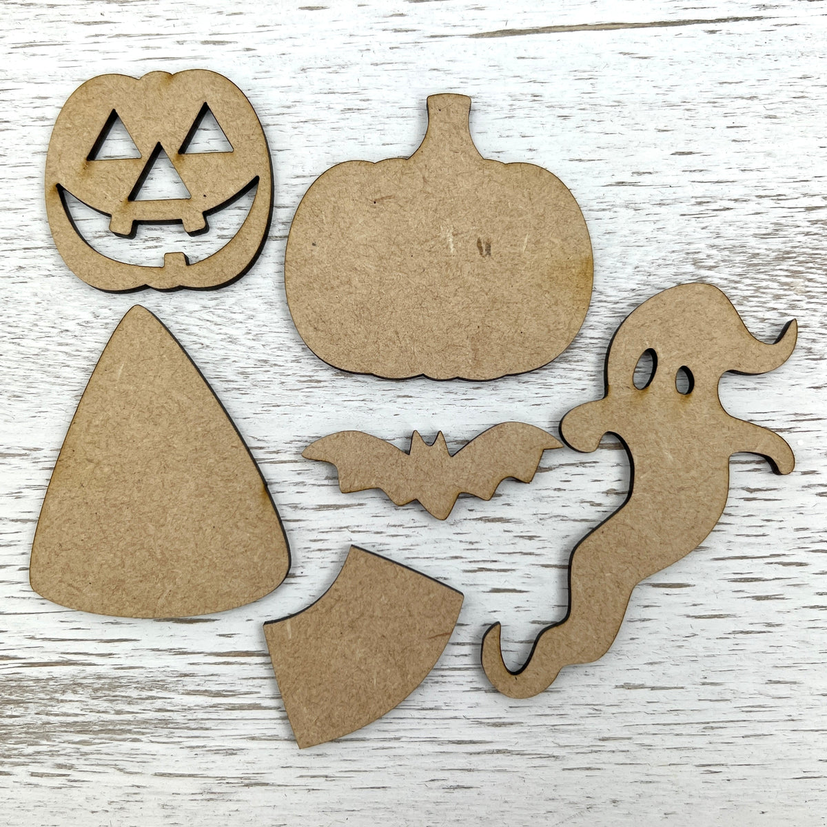 wood halloween shapes for cross stitch finish displays