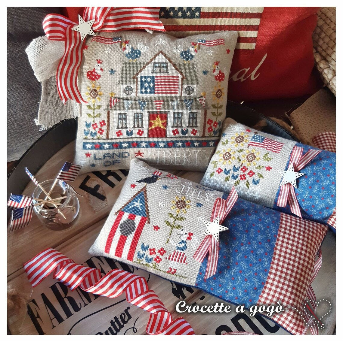 Land of Liberty Cross Stitch Pattern by Crocette A Gogo cross stitch pattern