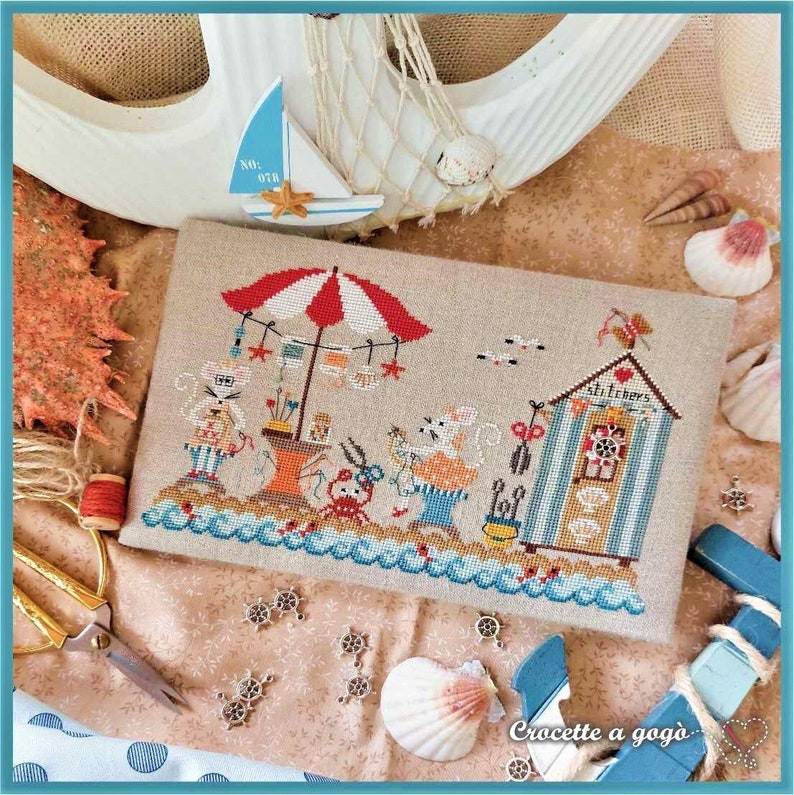 On The Beach by Crocette a gogo cross stitch pattern