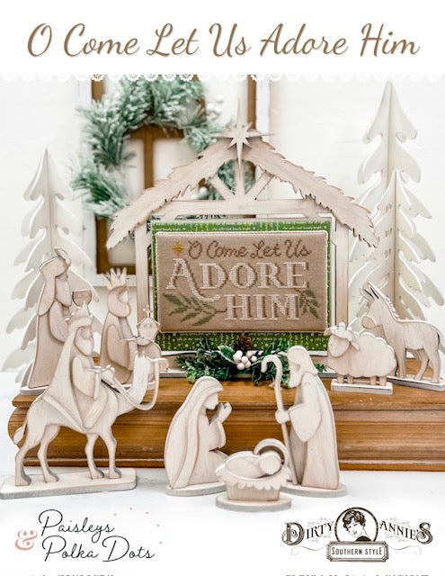 O Come Let Us Adore Him Cross Stitch Pattern by Dirty Annie’s-PDF Download