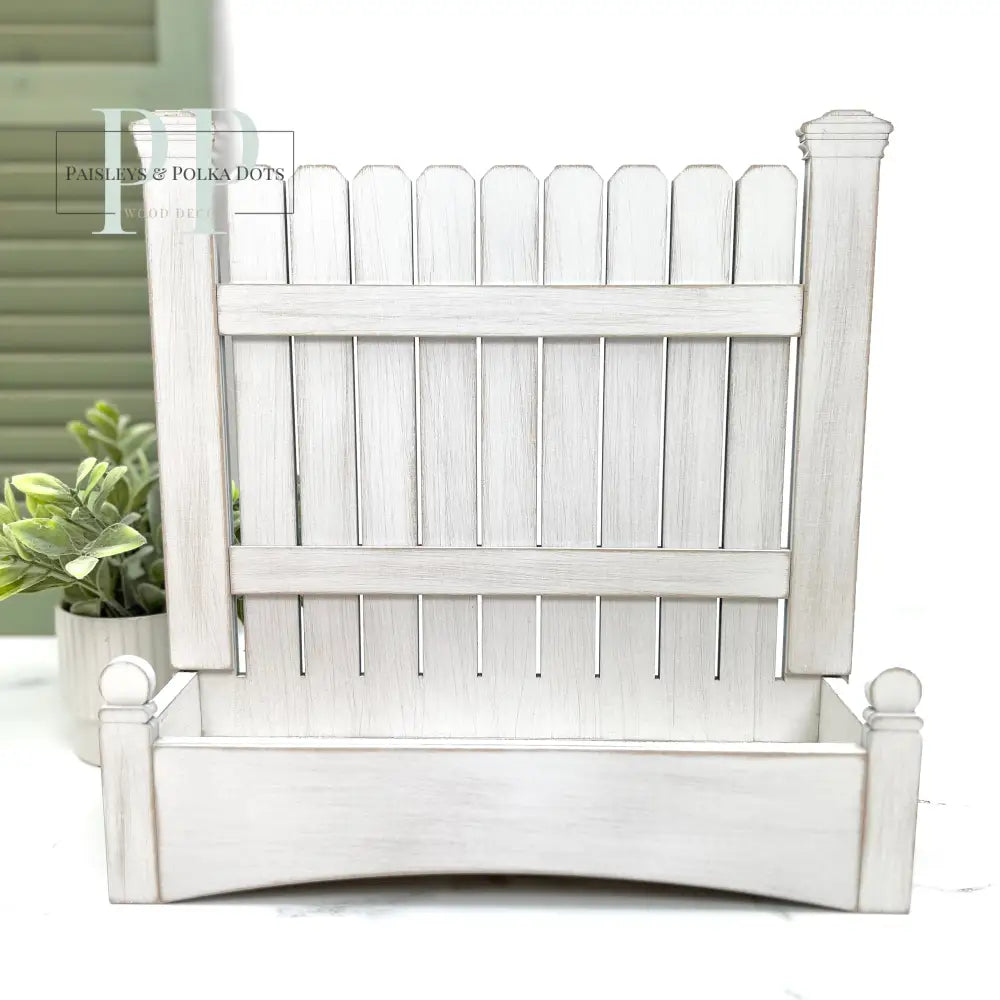 Picket Perch-Unfinished Wood seasonal wood decor