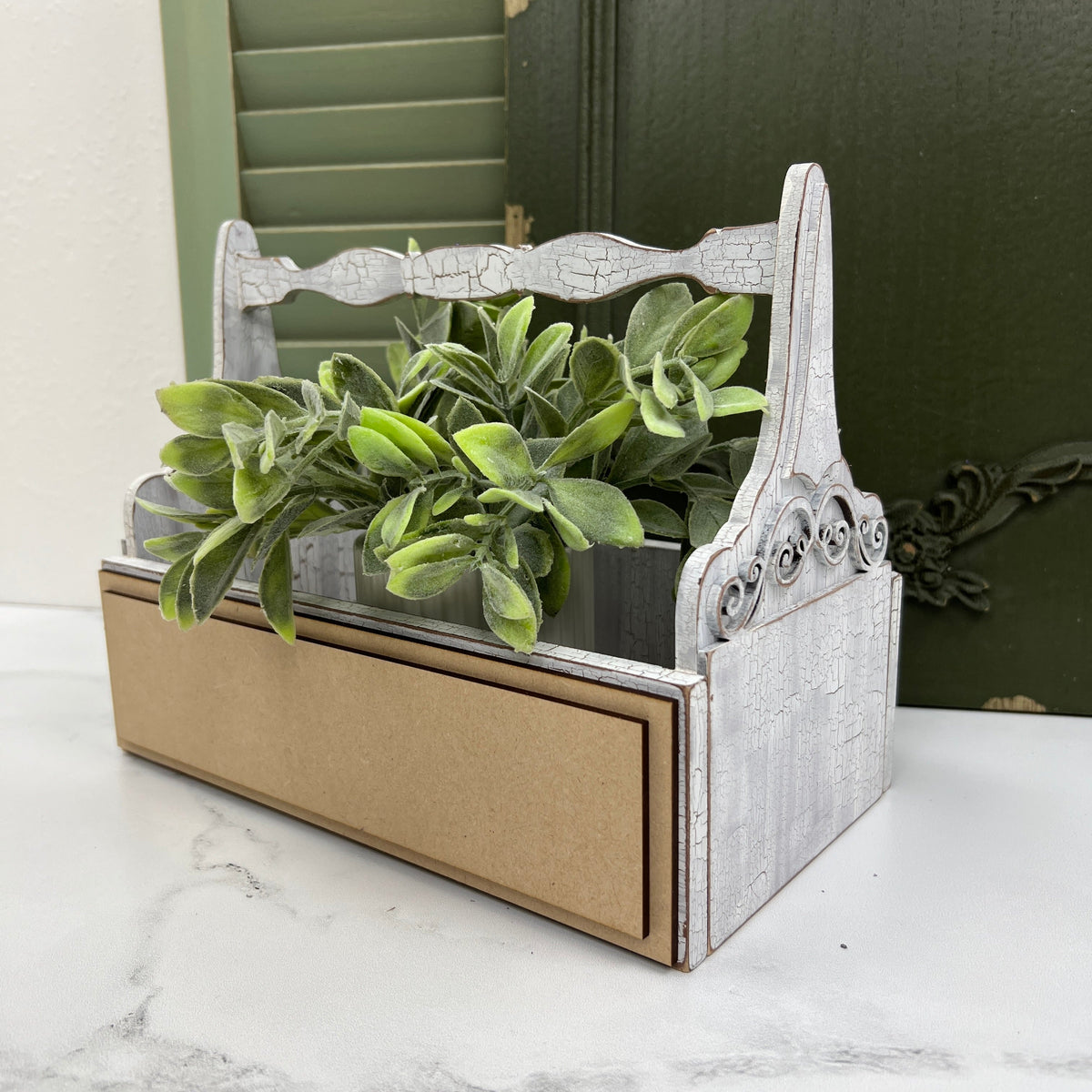 Planter Box Cross Stitch Display-Unfinished Wood seasonal wood decor