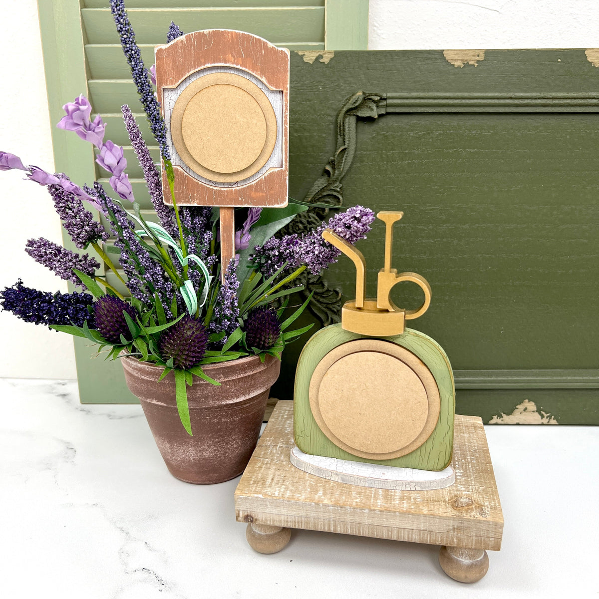 Water Mister and Plant Stick-Unfinished Wood seasonal wood decor